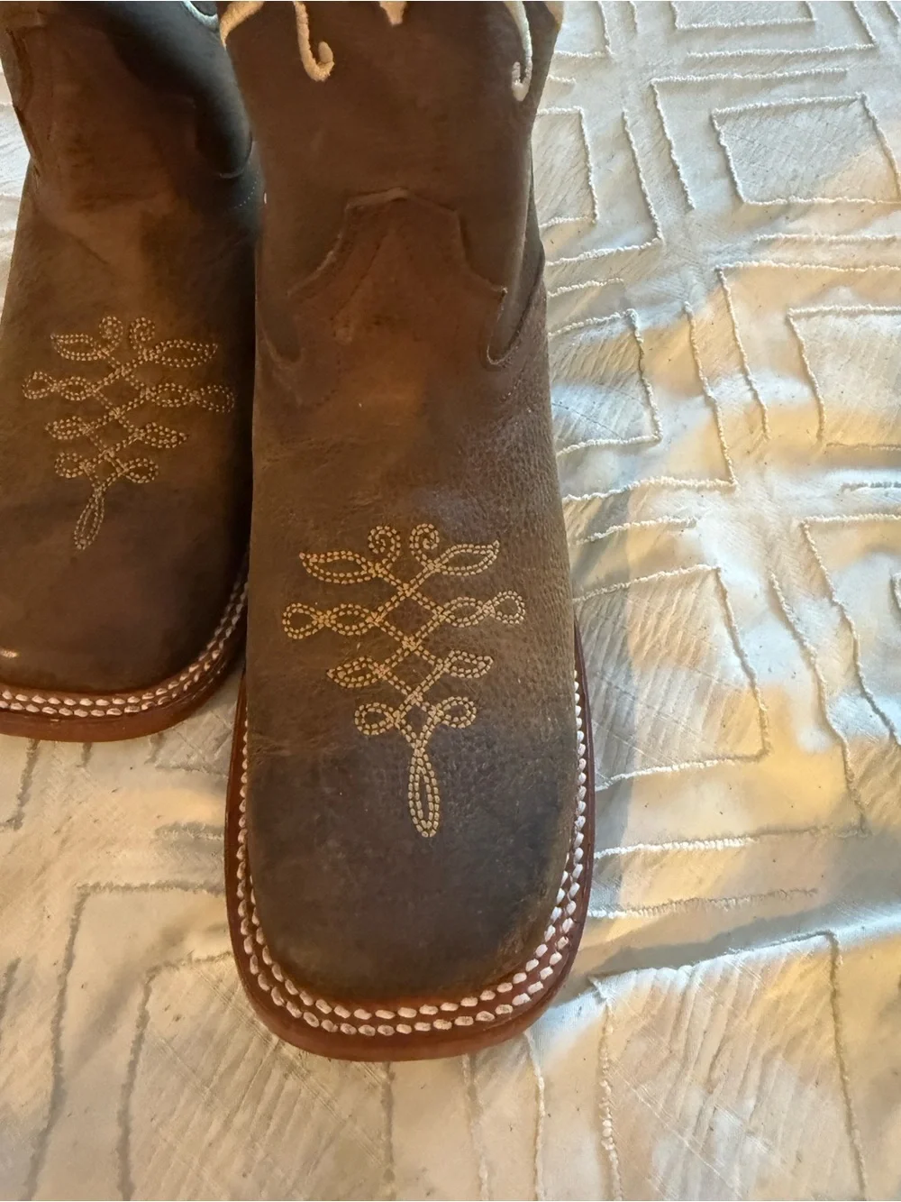 Women's Brown Embroidered Western Boots